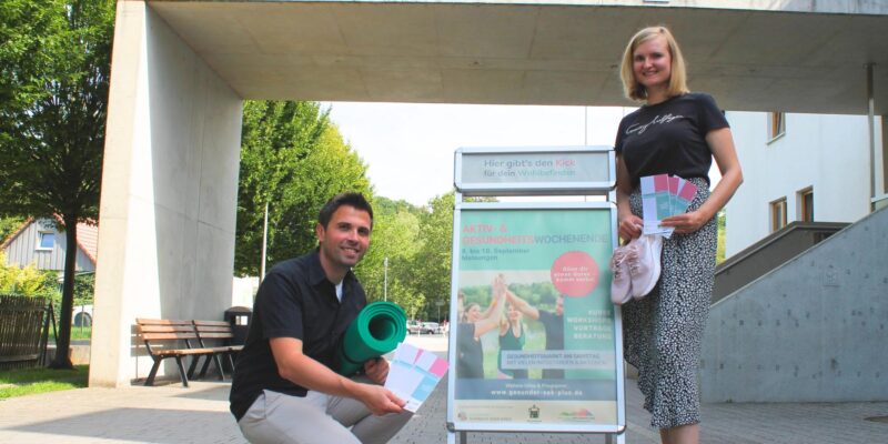 Von links: Alexander Dupont (Citymanager) und Julia Brand (Gesunder Schwalm-Eder-Kreis+)