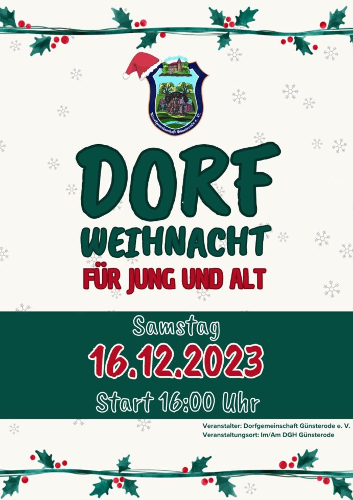 Dorf Weihnacht Günsterode 16.12.2023