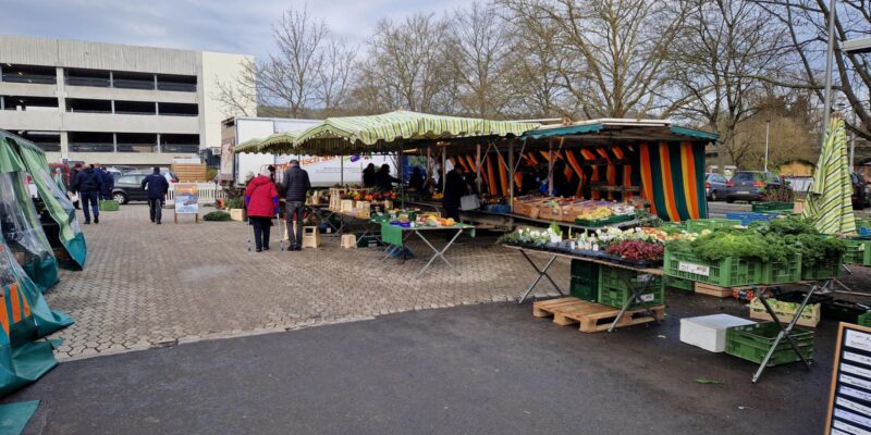 Wochenmarkt am Vockeroth Parkplatz - Bildrechte Stadt Melsungen